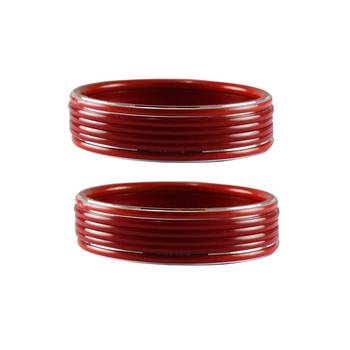 Red Plain Acrylic-Metal  Bangle 1