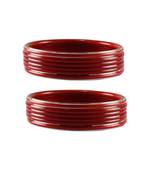 Red Plain Acrylic-Metal  Bangle