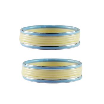 White Plain Acrylic-Metal  Bangle 1