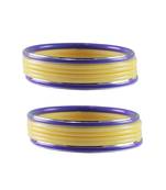 Cream Plain Acrylic-Metal  Bangle