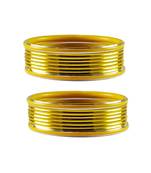 Yellow Plain Metal Bangle