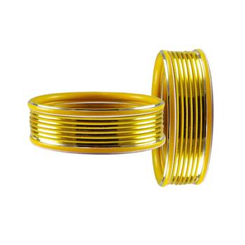 Yellow Plain Metal Bangle 2