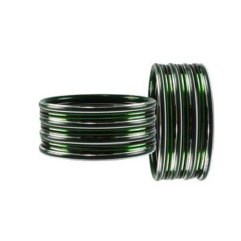 Green Plain Metal Bangle 2