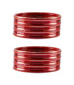 Red Plain Metal Bangle