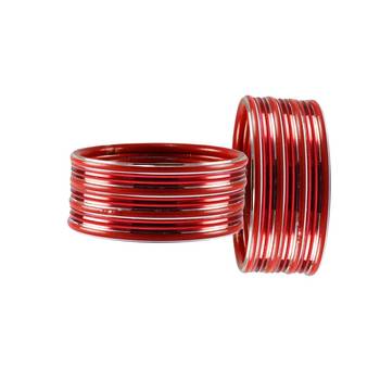 Red Plain Metal Bangle 2