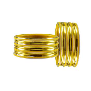 Yellow Plain Metal Bangle 2