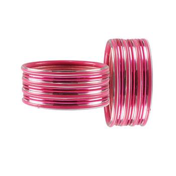 Pink Plain Metal Bangle 2