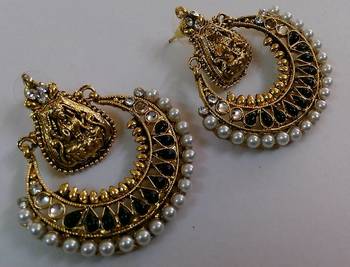 Designer Black colour Ram Leela earings 1