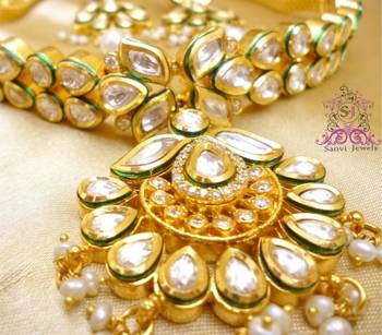 Kundan Meenakari Pearl Choker Necklace 4