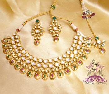 Kundan Meenakari Ruby & Emerald Necklace 1