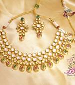 Kundan Meenakari Ruby & Emerald Necklace