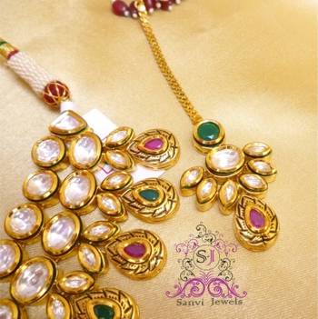 Kundan Meenakari Ruby & Emerald Necklace 3