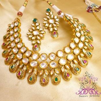 Kundan Meenakari Ruby & Emerald Necklace 5