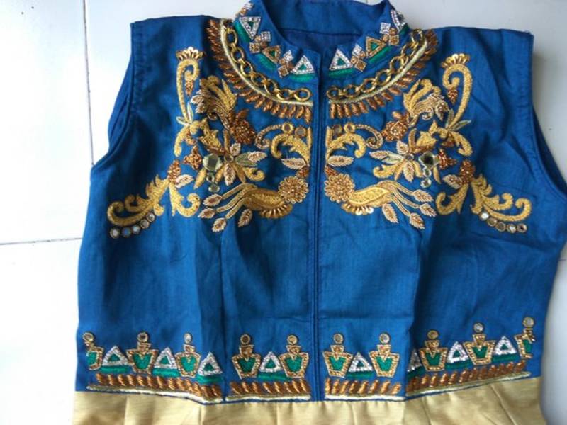 Multicolor bangalore silk printed semi stitched party wear gown