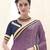 Violet printed georgette saree with blouse