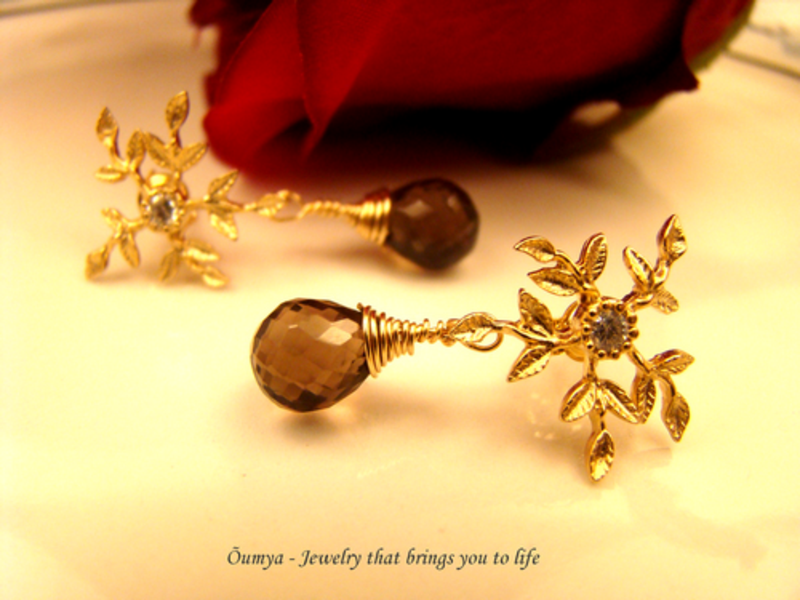Snowflakes with Smoky Quartz (OJGG09)