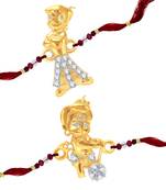 Studded Chhota Bheem and Bal Hanuman Rakhi Combo for Kids