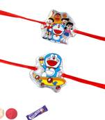 Set of two kids doremon character rakhi