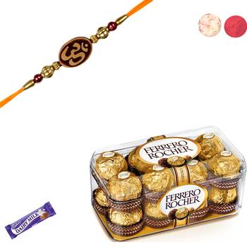 16 pc ferrero rocher with mauli rakhi 1