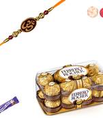 16 pc ferrero rocher with mauli rakhi