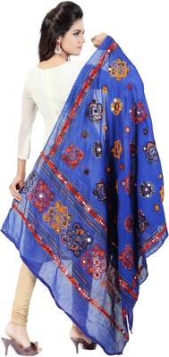 Blue cotton stole and dupattas 1
