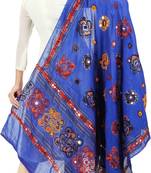 Blue cotton stole and dupattas