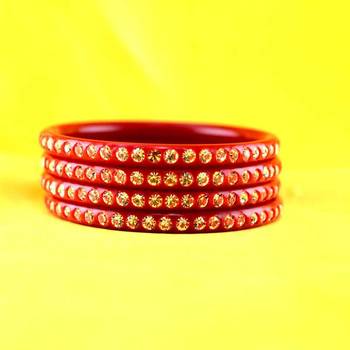 Large Size Bangles Colour Red  2