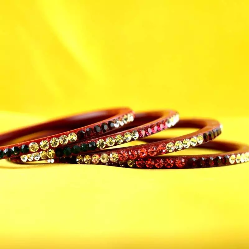 Large Size Multicolour Bangles Colour Maroon