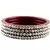 Large Size Stone Bangles Colour Maroon