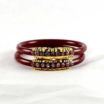 Large size bangles colour red size-2.12,2.14 1