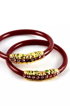Large size bangles colour red size-2.12,2.14