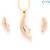 Graceful CZ diamond pendant set