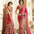 light Pink embroidered georgette saree With Blouse