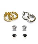 Via Mazzini Clip On & Magnetic 4 Earrings Combo For Non-Pierced Ears