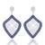 Blue Sterling Silver Cubic Zirconia Dangle Earring for women