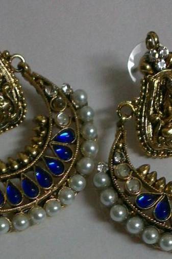 Designer Blue colour Ram Leela earings