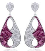 Silver Cubic Zirconia Chandelier Earring for women