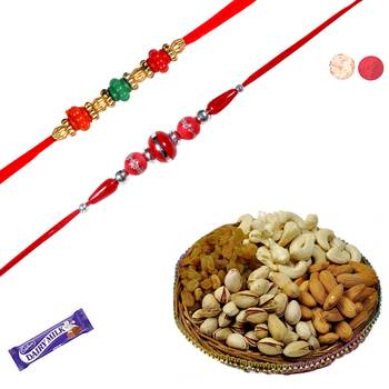 Dryfruits with set of 02 rakhis 1