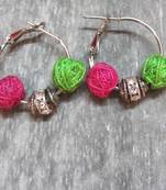 pink green color hoops