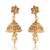 Beautiful Jhumka Earrings with White Pearls, Droplets and Beads ABARI00EB006