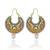 White Flower Pearl Bali Polki Earring ha071