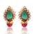 Elegant Green with Maroon Earring By Adiva v33g