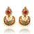 Classic Red Green Polki Earring v2mg