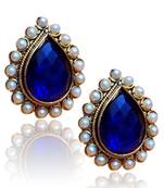 Bold Ocean Blue stone with a pearl border ha82 DDS 2