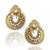 Beautiful White Pearl Polki Earrings by ADIVA PCEAZ001WH