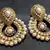 white pearl polki earrings