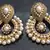 white pearl polki earrings