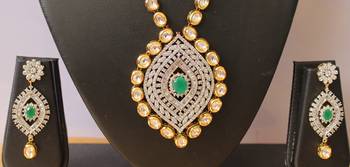 Royal Cz  Real Kundan Bridal Necklace Set 2