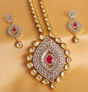 Royal Cz  Real Kundan Bridal Necklace Set 2