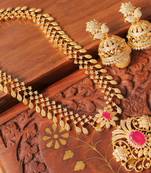 Beautiful Designer Cz  Ruby Necklace Set Dj01771